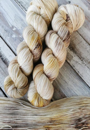 Clear as Mud - NNK Fingering weight 4 ply Merino Silk Cashmere.  Perfect for garments, accessories, shawls, wraps, scarves. Knitting and crochet.  Learn to knit and learn to crochet with this luxury yarn.