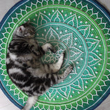 July Maker’s Club crochet project Indian Flower Rug displayed at a Brisbane yarn shop