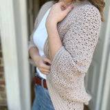 Theory Cocoon crochet design by Hannah Cross featured in May Maker’s Club at That Yarn Place Samford.