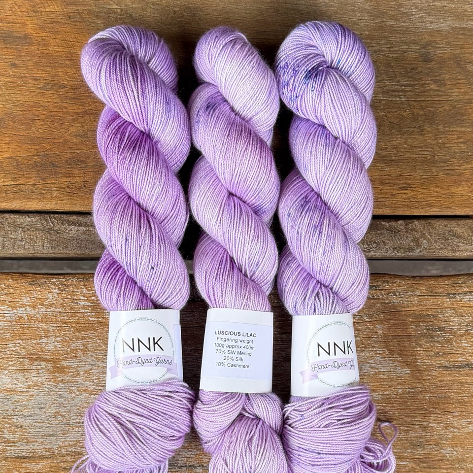 NNK Hand-Dyed Yarn - Merino Silk Cashmere Yarn - 4 ply Fingering
