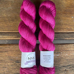 Magenta Magic -  NNK Fingering weight 4 ply Merino Silk Cashmere.  Perfect for garments, accessories, shawls, wraps, scarves. Knitting and crochet.  Learn to knit and learn to crochet with this luxury yarn. Hand dyed in Brisbane Australia by an independent dyer.