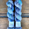 Monochrome Blue -  NNK Fingering weight 4 ply Merino Silk Cashmere.  Perfect for garments, accessories, shawls, wraps, scarves. Knitting and crochet.  Learn to knit and learn to crochet with this luxury yarn. Hand dyed in Brisbane Australia by an independent dyer.