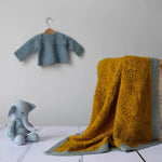 Hand-knitted Nectar blanket project for February Maker’s Club, designed by Ysolda.