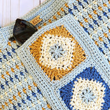 Close-up of Diamond Daze Drawstring Tote Bag crochet stitches forming diamond shapes