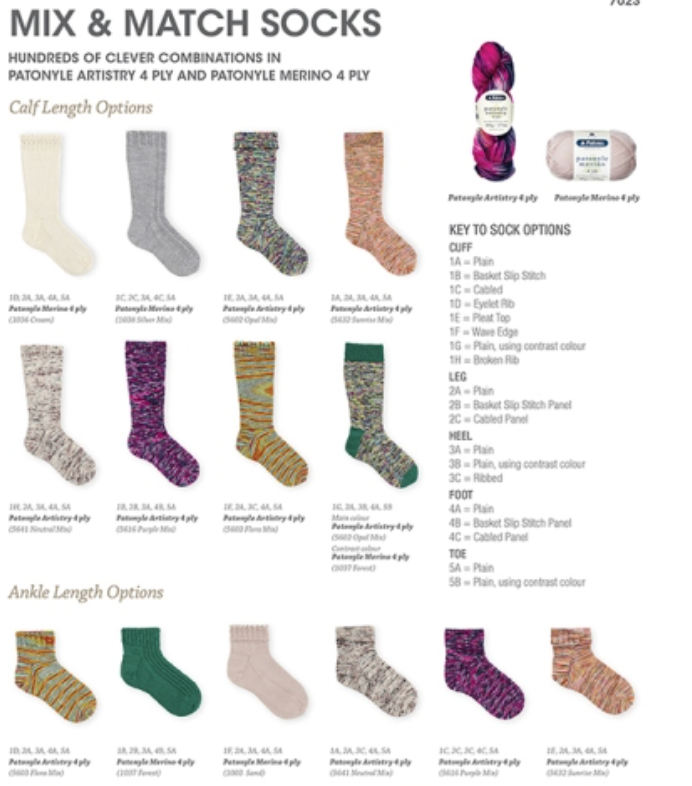 Mix & Match Sock Patterns – That Yarn Place