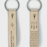 Crossover Fob Hints - Leather Key Fob with Stitch Hints