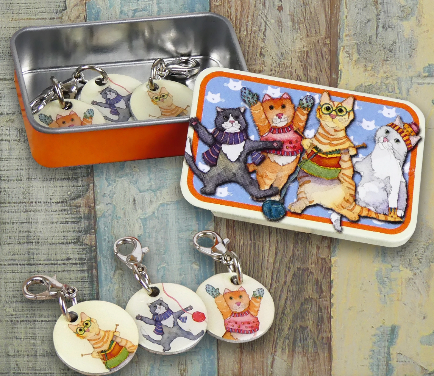 Emma Ball Pocket Tins with Stitch Markers