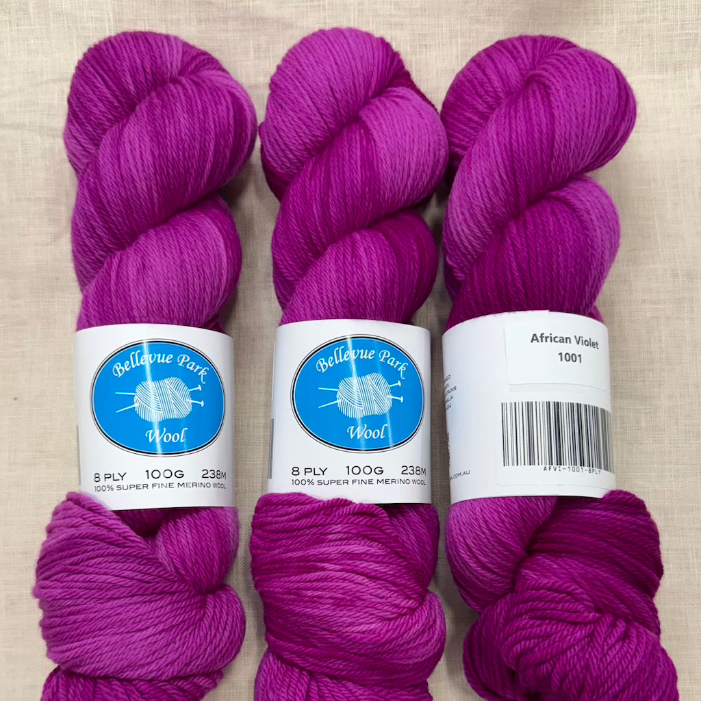 Bellevue Park 100% NSW Merino - 8 ply