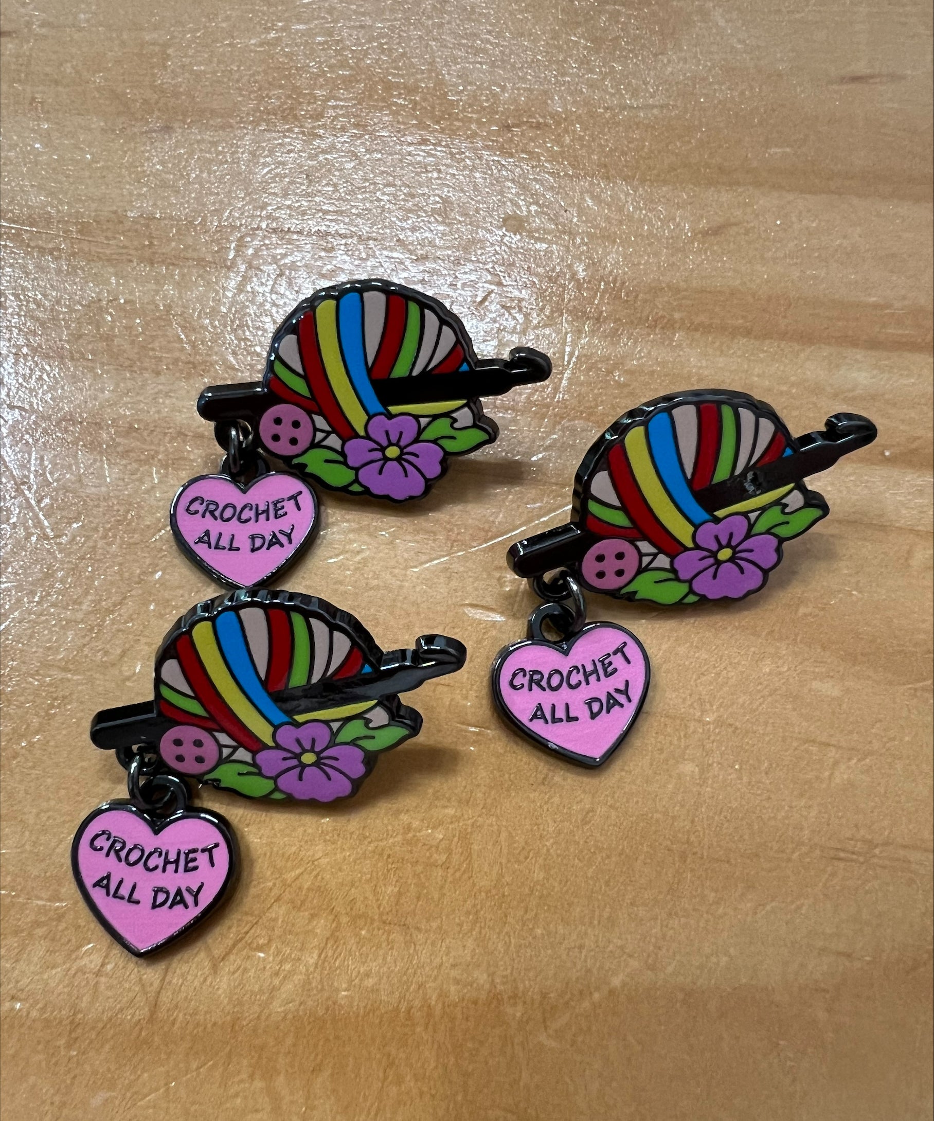 Fun Enamel Knitting Pins / Brooch