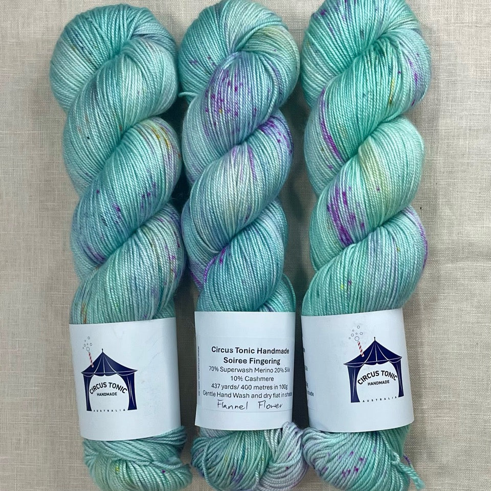 Circus Tonic Handmade Soiree Fingering Luxury Hand dyed Yarn