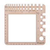 Fiori Stitch Gauge with Needle & Hook Sizer