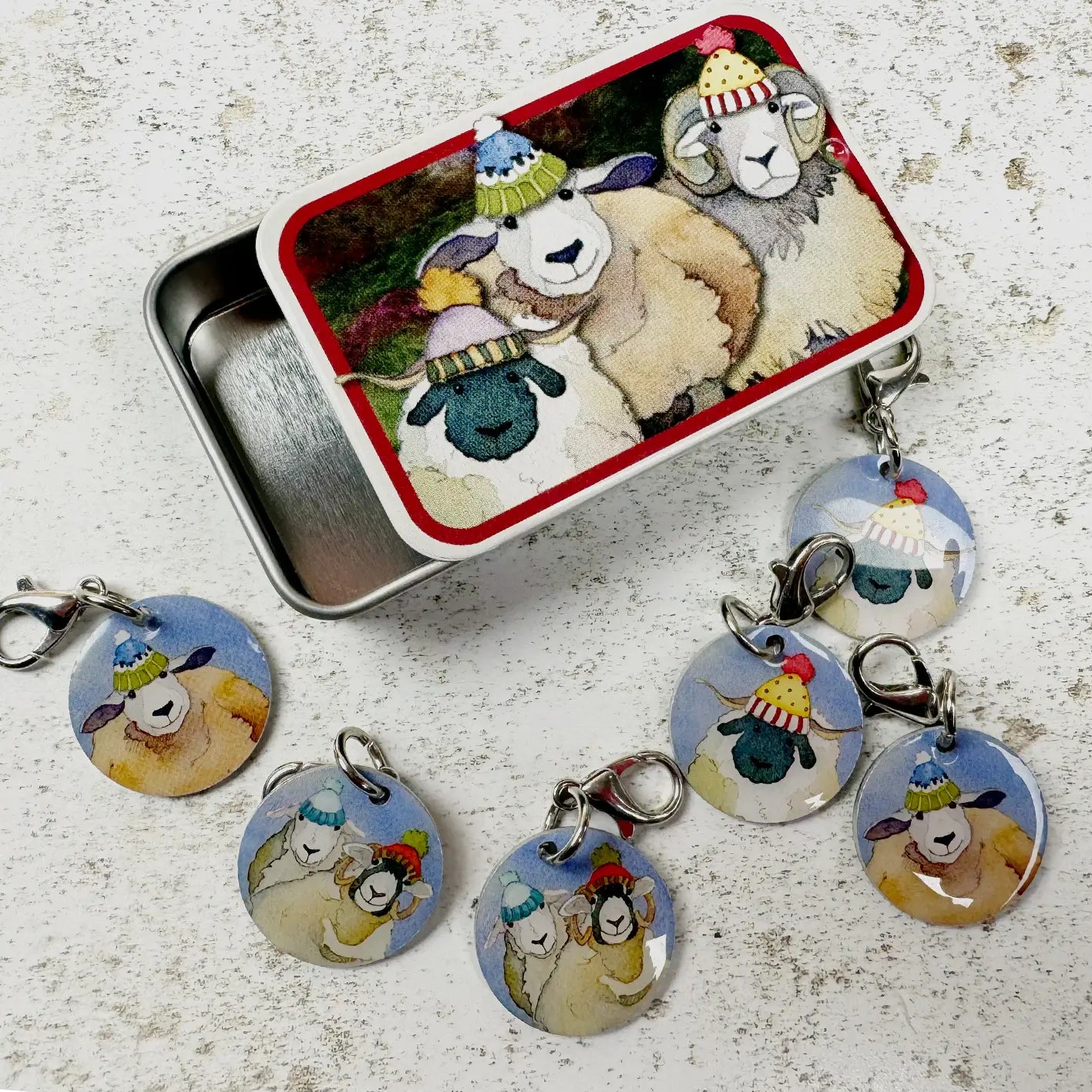 Emma Ball Pocket Tins with Stitch Markers
