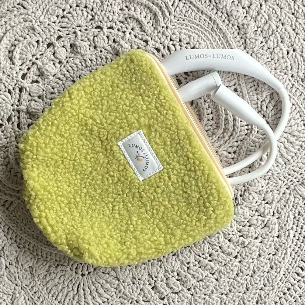 Lumos light storage pouch in pistachio