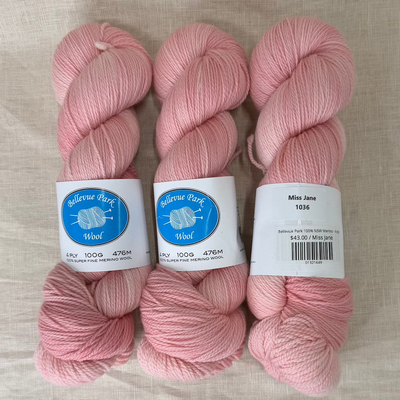 Miss Jane 4 ply Bellevue Park 100% NSW Merino