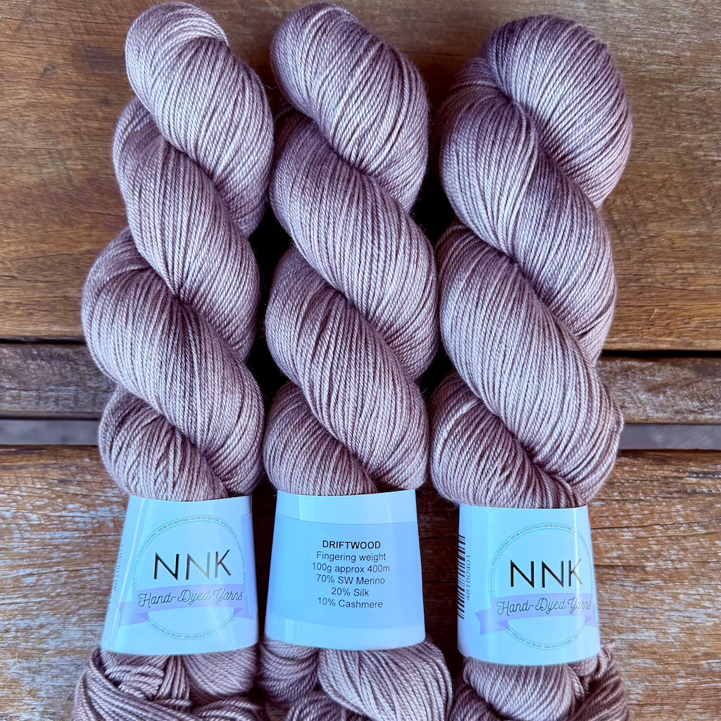 NNK Hand-Dyed Yarn - Merino Silk Cashmere Yarn - 4 ply Fingering