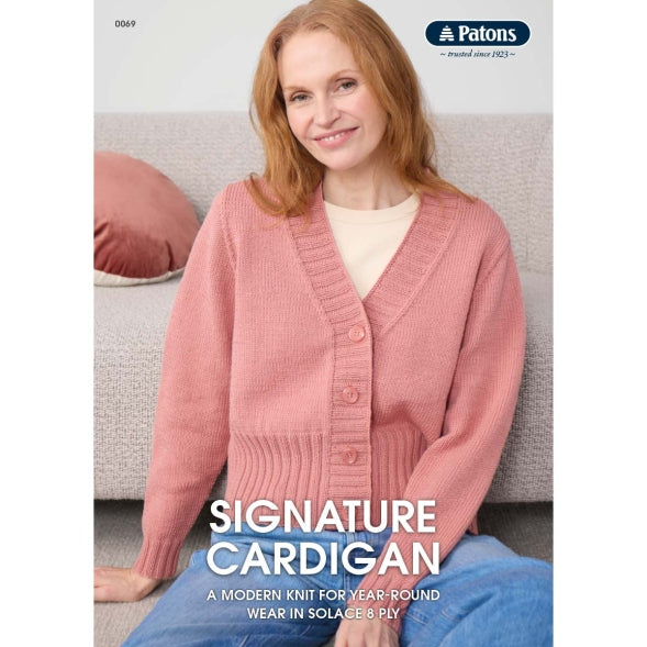 Patons Signature Cardigan 8 Ply Knitting Pattern Book | That Yarn Place