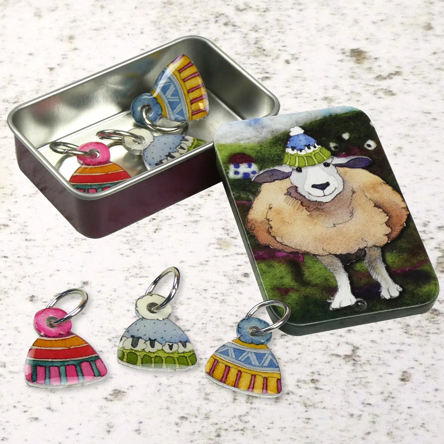 Emma Ball Pocket Tins with Stitch Markers