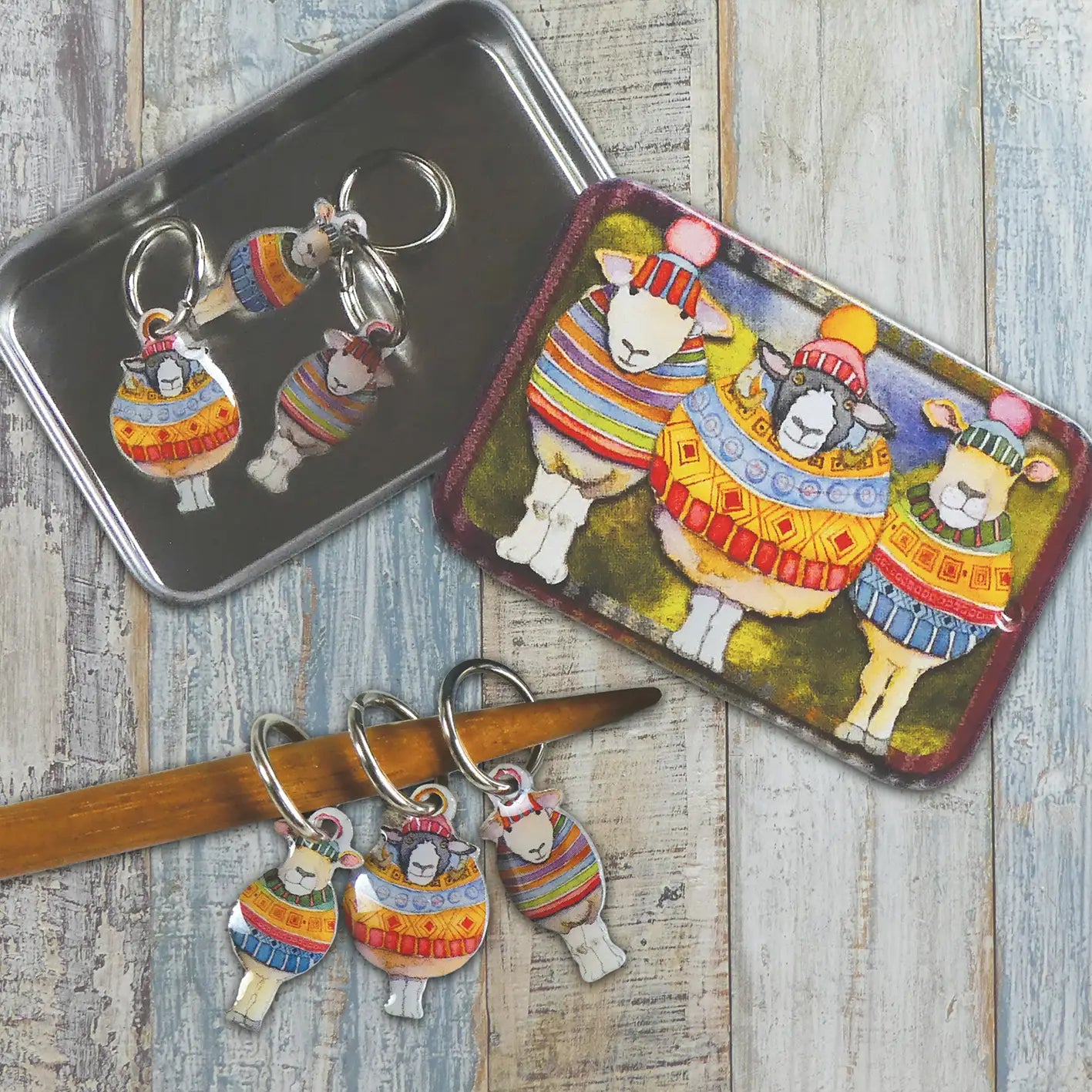 Emma Ball Pocket Tins with Stitch Markers