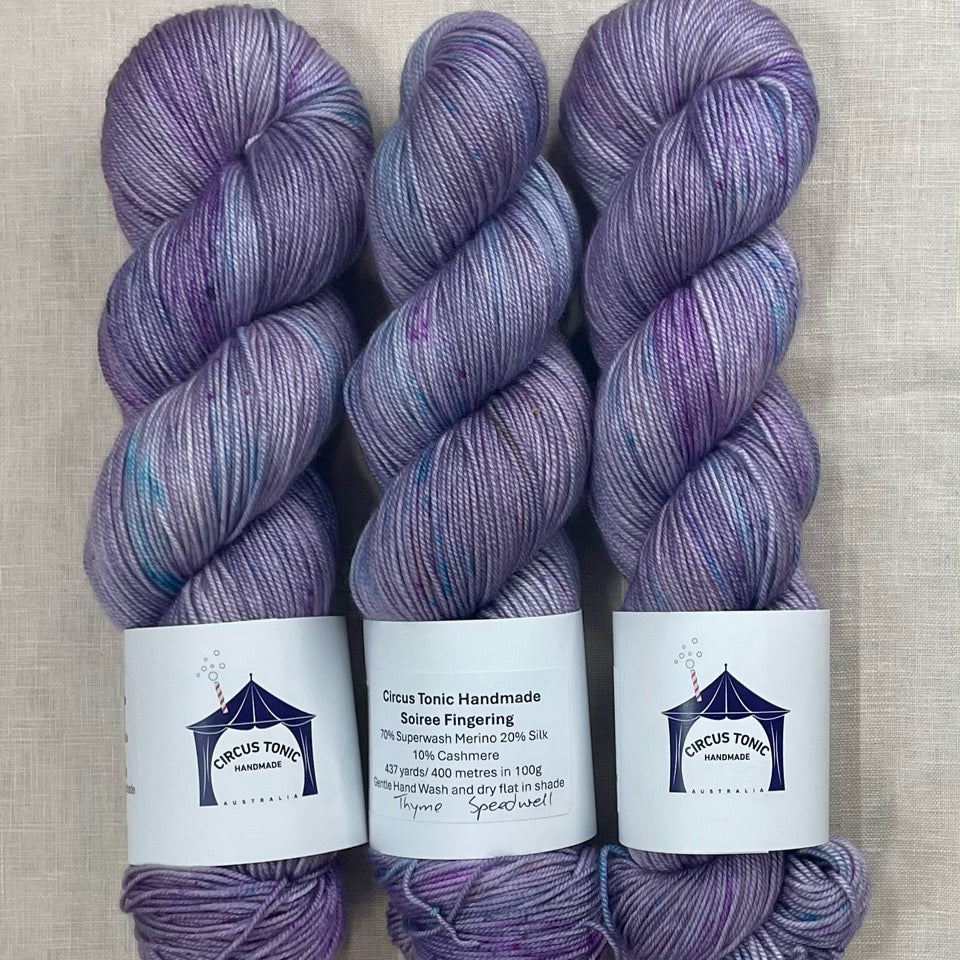 Circus Tonic Handmade Soiree Fingering Luxury Hand dyed Yarn