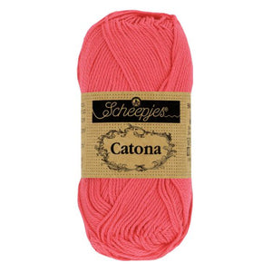 Scheepjes Catona mercerised cotton yarn in Cornelia 256. Available online or in store at Samford Valley yarn shop. Yarn suitable for crochet and knitting patterns. 4 ply fingering weight yarn in a range of colours. Learn to knit or crochet with us. Make garments, baby blankets, amigurumi, mosaic crochet with Scheepjes Catona.