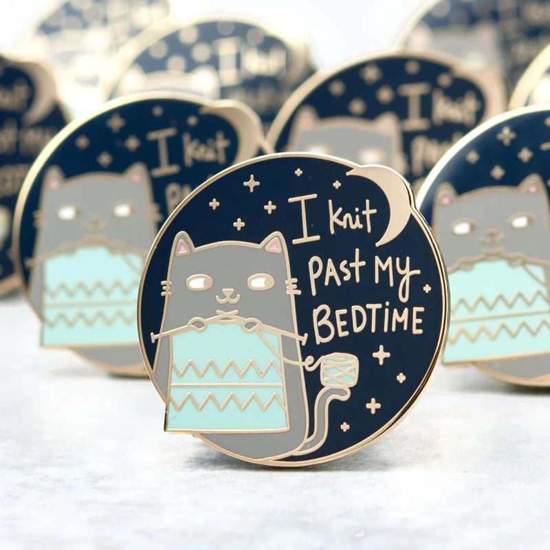 Fun Enamel Knitting Pins / Brooch