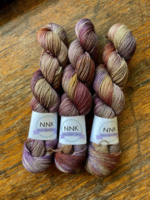 Industrial Chic - NNK Fingering weight 4 ply Merino Silk Cashmere.  Perfect for garments, accessories, shawls, wraps, scarves. Knitting and crochet.  Learn to knit and learn to crochet with this luxury yarn.