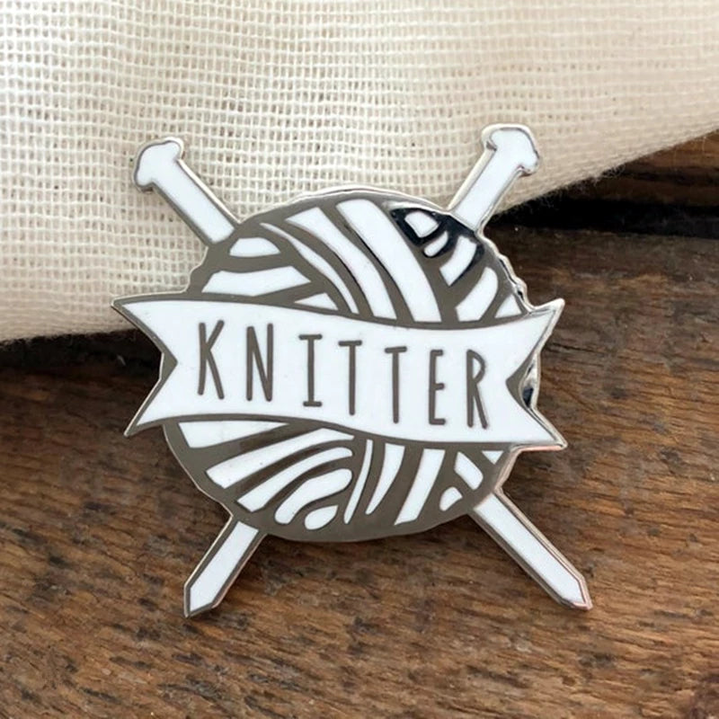 Fun Enamel Knitting Pins / Brooch