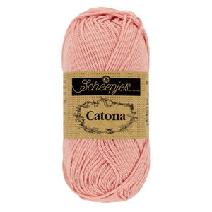 Scheepjes Catona mercerised cotton yarn in Old Rose 408. Available online or in store at Samford Valley yarn shop. Yarn suitable for crochet and knitting patterns. 4 ply fingering weight yarn in a range of colours. Learn to knit or crochet with us. Make garments, baby blankets, amigurumi, mosaic crochet with Scheepjes Catona.