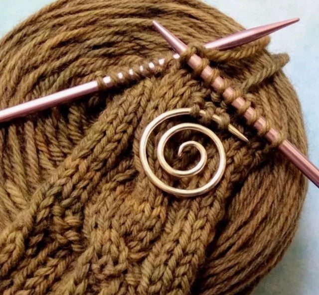 Spiral Cable Needle / Spiral Shawl Pin