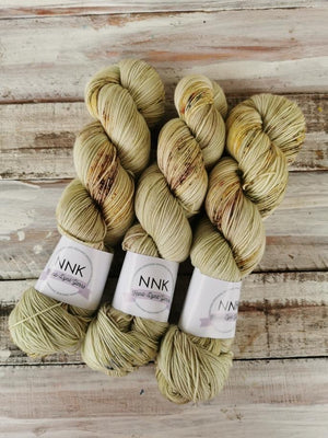 Marsh - NNK Fingering weight 4 ply Merino Silk Cashmere.  Perfect for garments, accessories, shawls, wraps, scarves. Knitting and crochet.  Learn to knit and learn to crochet with this luxury yarn.