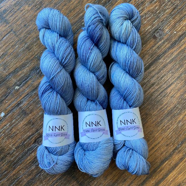 Winter Seas - NNK Fingering weight 4 ply Merino Silk Cashmere.  Perfect for garments, accessories, shawls, wraps, scarves. Knitting and crochet.  Learn to knit and learn to crochet with this luxury yarn.